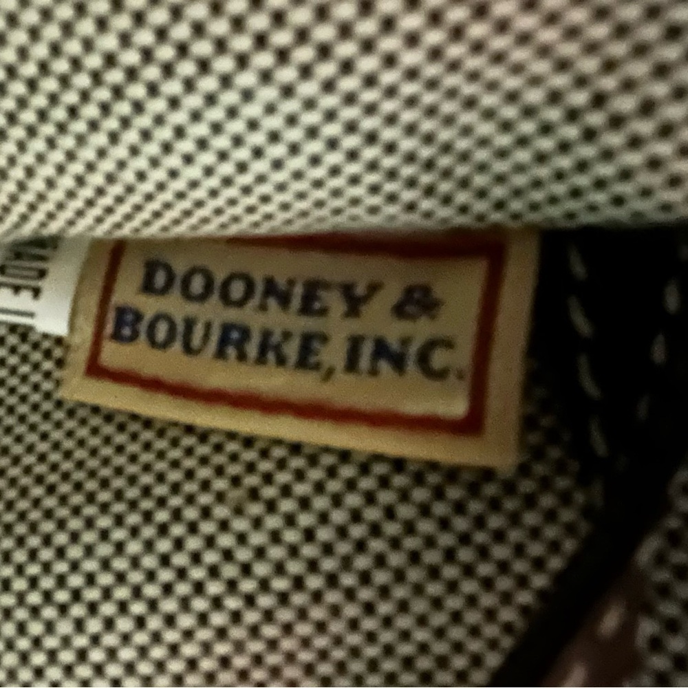 Dooney & Bourke Vintage Double Handle-Tote Satchel Donegal Crest Red-Brown Bag - Picture 10 of 17